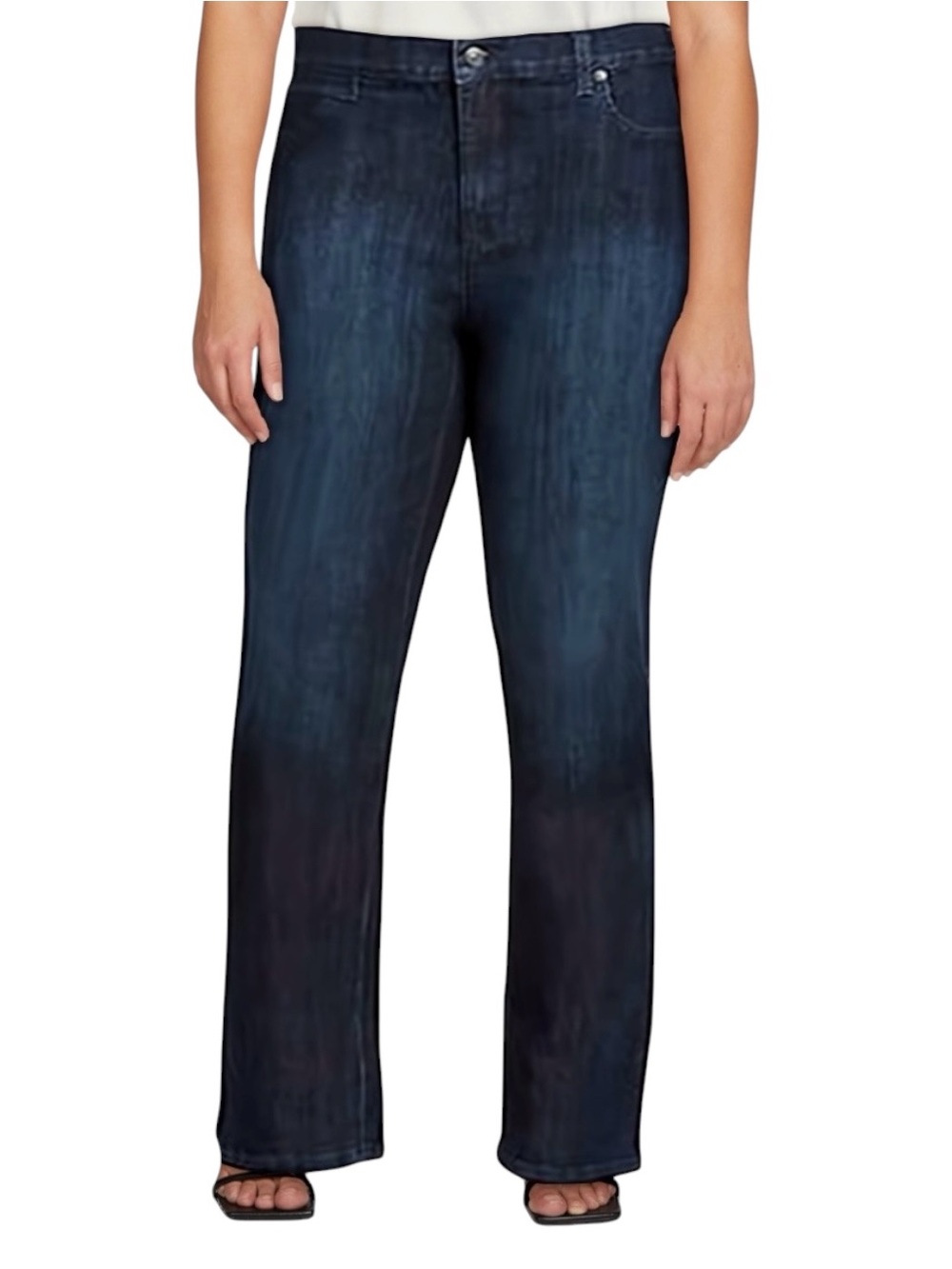 NWT Gloria Vanderbilt Amanda Jeans Classic Rise Tapered Leg Dark Wash Sz 12